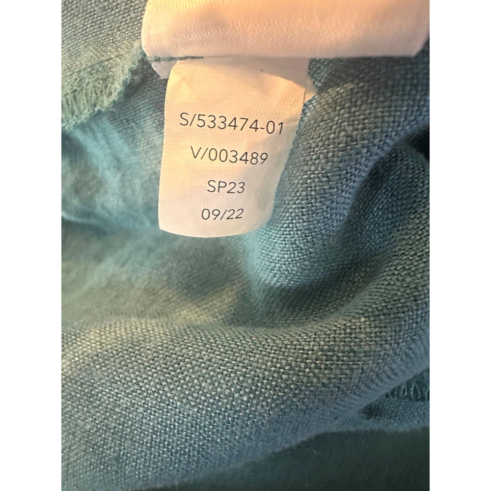 NWT Athleta Retreat Linen Wide Leg Pant Teal Blue/Green Women's Plus Size 26 - Picture 9 of 15